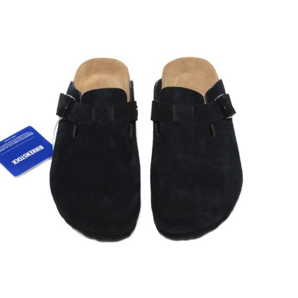 Arstore - Birkenstock Boston Zoccoli Scamosciati Neri Unisex - Black