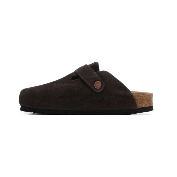Arstore - Birkenstock Boston Zoccoli Scamosciati Marrone Scuro Unisex - Brown