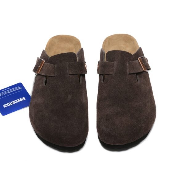 Arstore - Birkenstock Boston Zoccoli Scamosciati Marrone Scuro Unisex - Brown