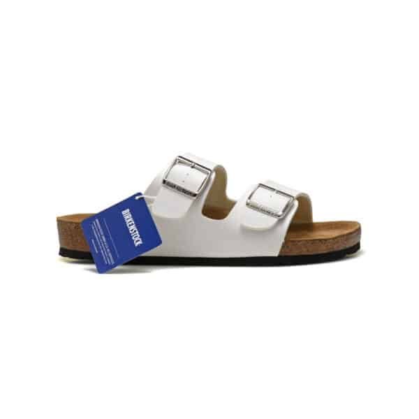 TCG - Birkenstock Arizona Ciabatte in Pelle Bianco Unisex