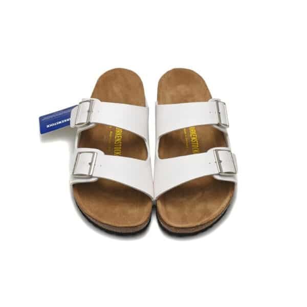 TCG - Birkenstock Arizona Ciabatte in Pelle Bianco Unisex