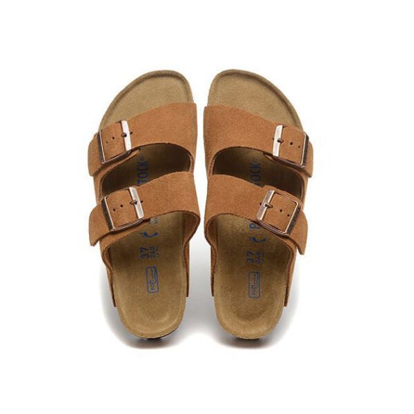 TCG - Birkenstock Arizona Sandali in Pelle Marrone Chiaro Unisex - Brown