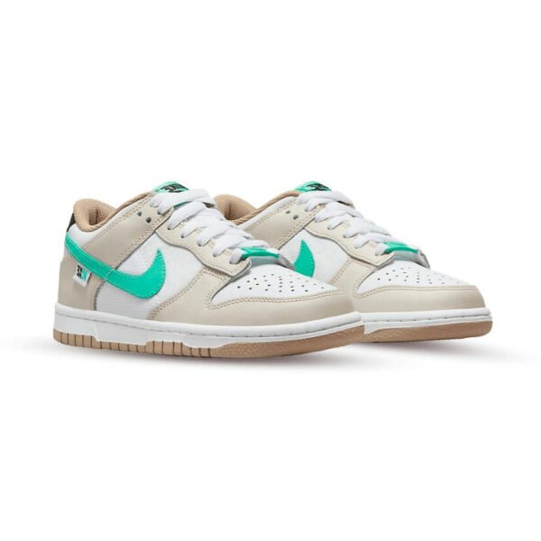 Arstore - Nike Dunk Low Split Seam Bianco Tan Menta Sneakers Unisex - White