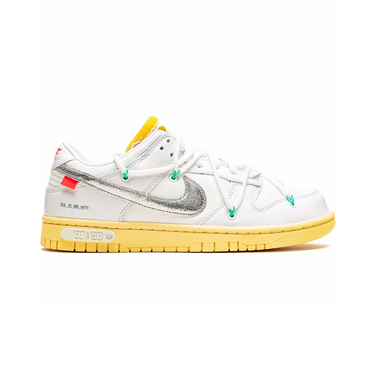 Arstore - Nike Dunk Low x Off-White Lot 1 Sneakers Unisex - Bianco Tela