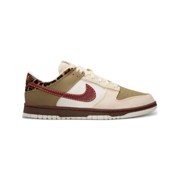 Arstore - Nike Dunk Low Retro Khaki Team Red Pearl White Unisex Sneakers