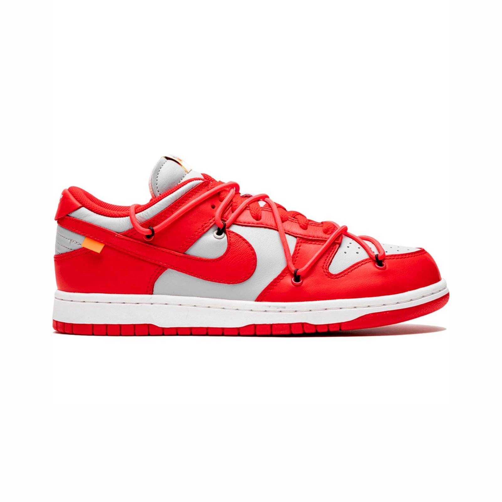 Arstore - Nike Dunk Low x Off-White University Red Unisex Sneakers - Rosso/Bianco