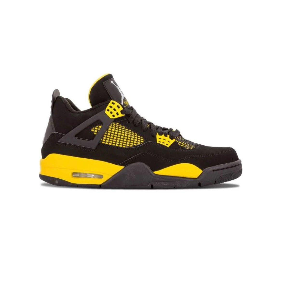 Arstore - Nike Air Jordan 4 Retro Thunder Unisex Sneakers - Nero/Giallo