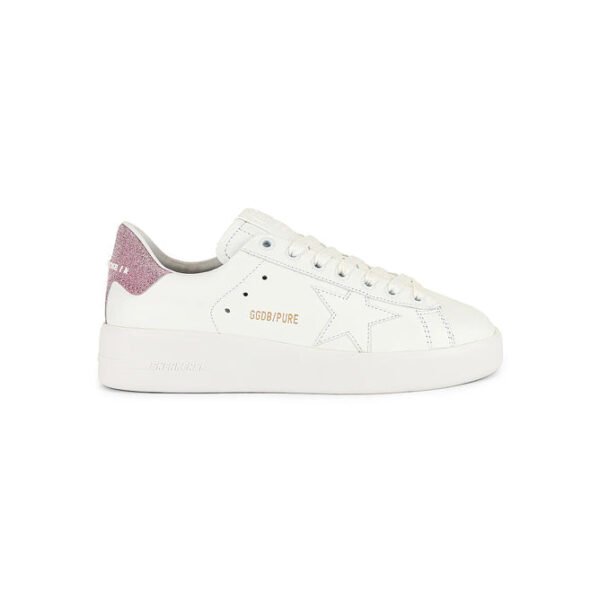 Golden Goose Sneakers Pure Star Glitter Rosa in Pelle