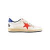Golden Goose Ballstar Sneakers in Pelle Rosse Bianche Blu Unisex