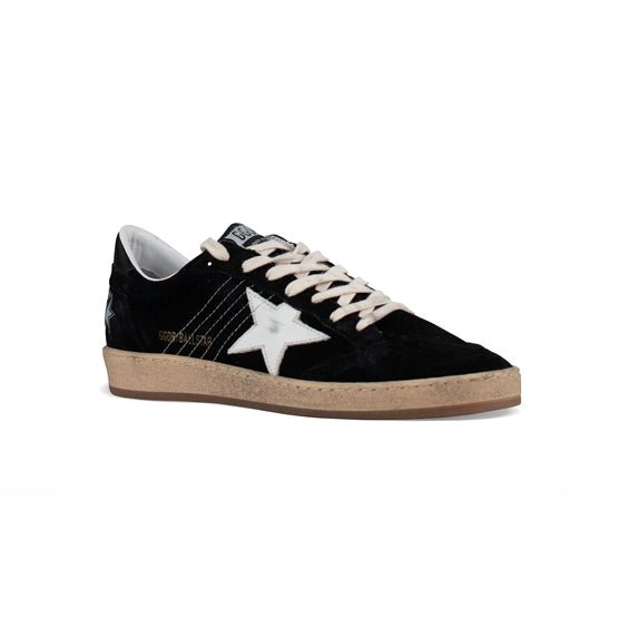 Arstore - Golden Goose Sneakers Ballstar Nere in Camoscio - Black