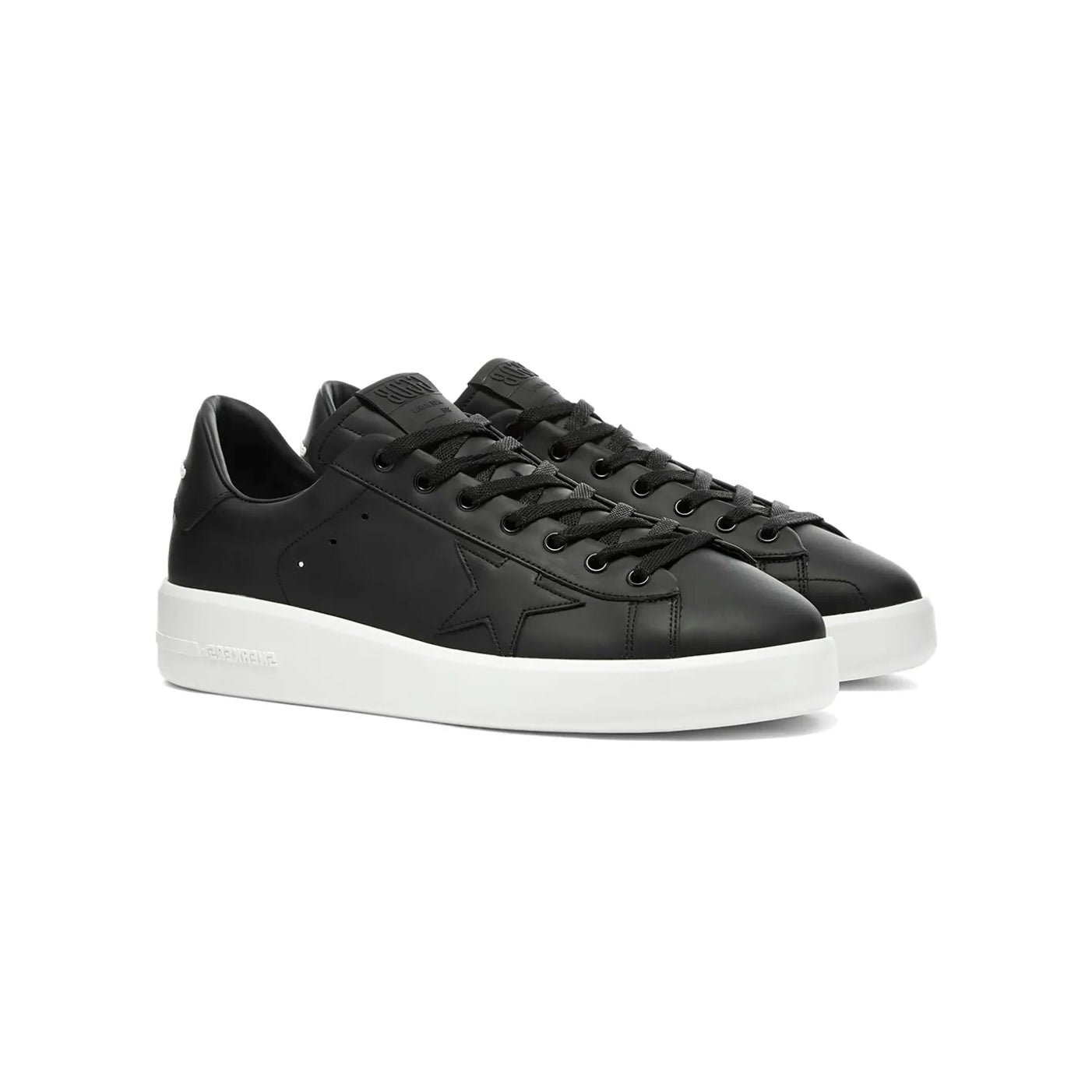 Arstore - Golden Goose Sneakers Pure Star Pelle Nera Uomo Donna - Black
