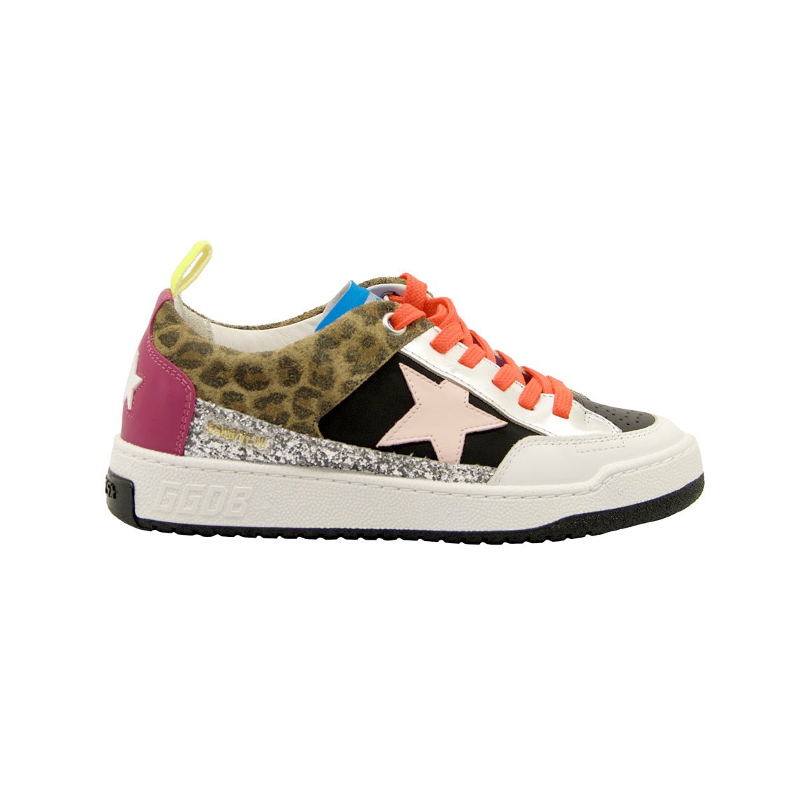 Golden Goose Sneakers Yeah Leopardato Rosa in Pelle Unisex