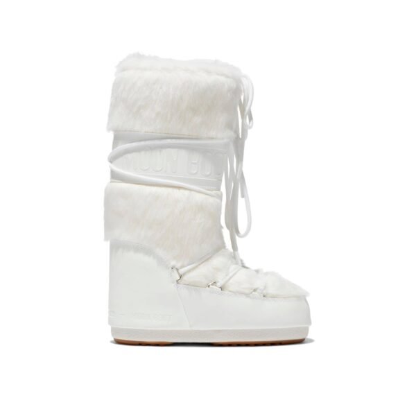Arstore - Moon Boot Icon Faux-Fur Snow Pelliccia Sintetica Bianca Unisex - White