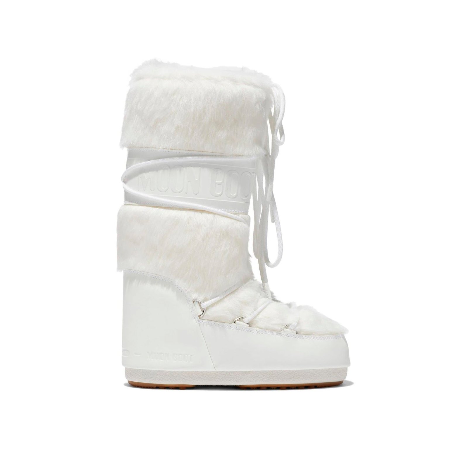 Arstore - Moon Boot Icon Faux-Fur Snow Pelliccia Sintetica Bianca Unisex - White