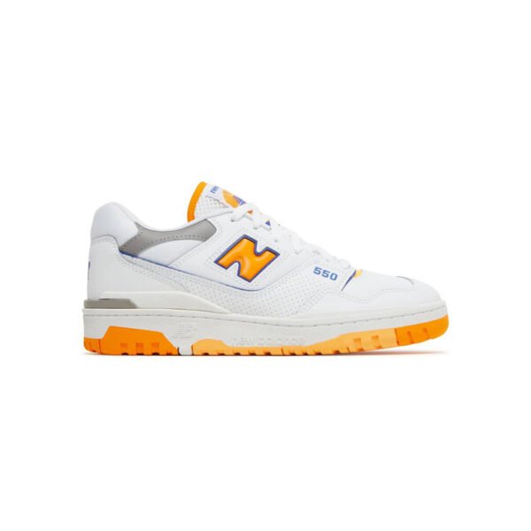 Arstore - New Balance 550 Bianco Arancione Vibrante Unisex Sneakers - White