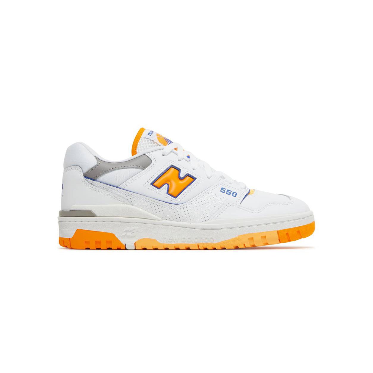 Arstore - New Balance 550 Bianco Arancione Vibrante Unisex Sneakers - White