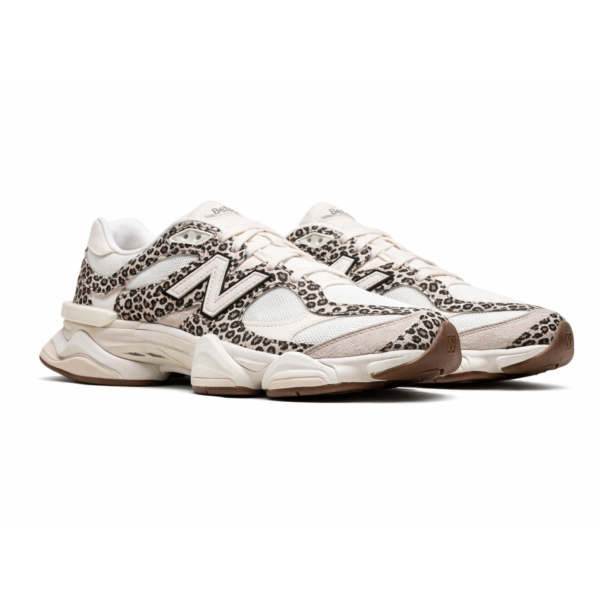 Arstore - New Balance 9060 Sneakers Beige Marrone Stampa Leopardata in Mesh - Brown