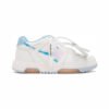 Arstore - Off-White Out Of Office Pelle Bianca Blu Iridescente Unisex Sneakers