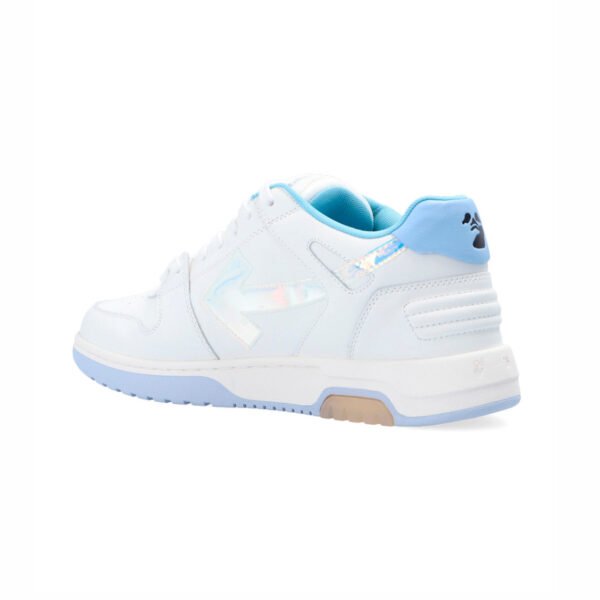 Arstore - Off-White Out Of Office Pelle Bianca Blu Iridescente Unisex Sneakers