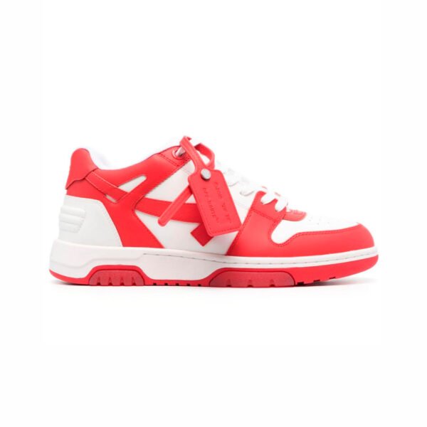 Arstore - Off-White Out Of Office Sneakers Unisex - Pelle Rossa e Bianca