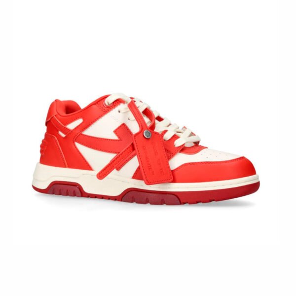 Arstore - Off-White Out Of Office Sneakers Unisex - Pelle Rossa e Bianca