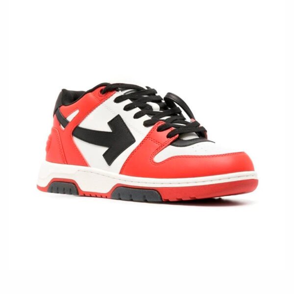 Arstore - Off-White Out Of Office Pelle Bianco Rosso e Nero Unisex Sneakers