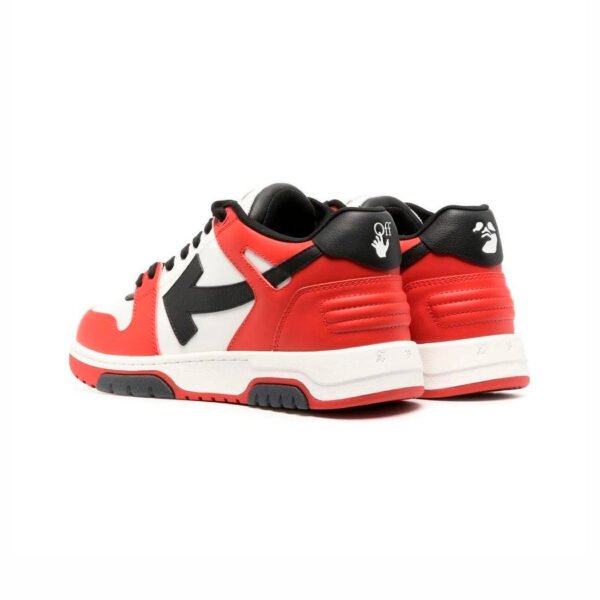 Arstore - Off-White Out Of Office Pelle Bianco Rosso e Nero Unisex Sneakers