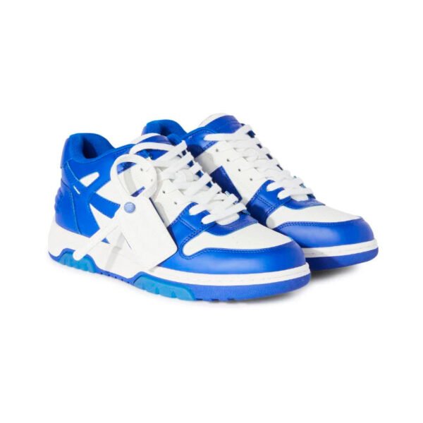 Arstore - Off-White Out Of Office Pelle Bianca e Blu Unisex Sneakers