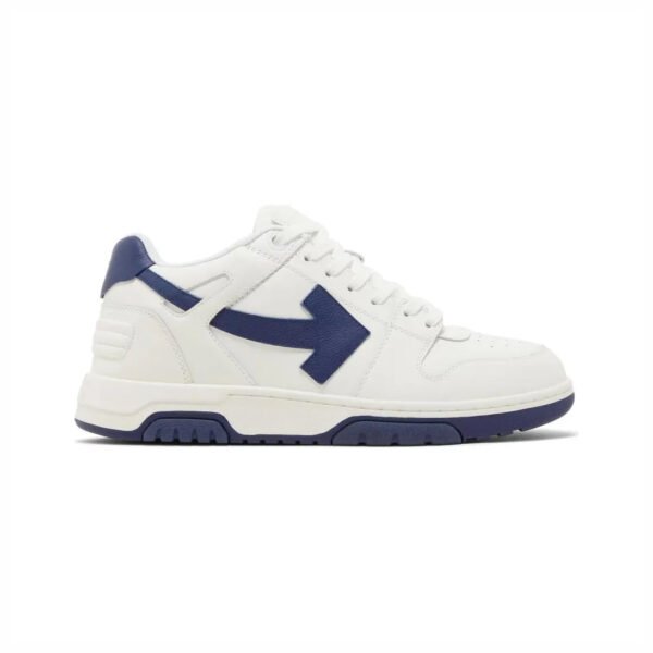 Arstore - Off-White Out Of Office Pelle Bianca e Blu Navy Unisex Sneakers