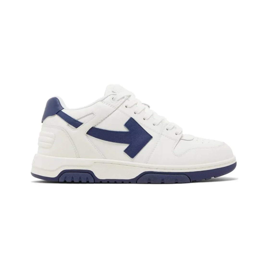 Arstore - Off-White Out Of Office Pelle Bianca e Blu Navy Unisex Sneakers