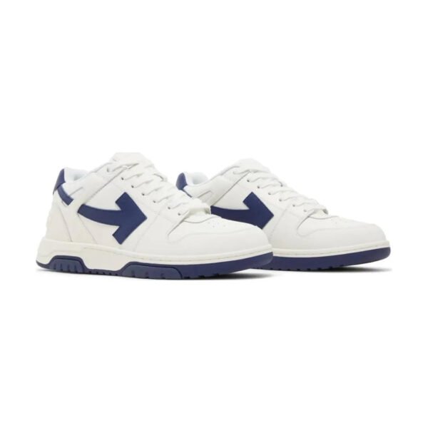 Arstore - Off-White Out Of Office Pelle Bianca e Blu Navy Unisex Sneakers