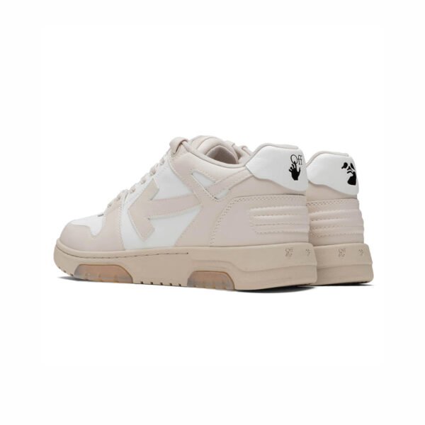 Arstore - Off-White Out Of Office Pelle Bianco Beige Unisex Sneakers