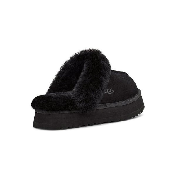 Arstore - UGG Disquette Platform Pantofola Nera in Pelle di Pecora - nero