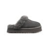 Arstore - UGG Disquette Platform Ciabatta Grigia in Montone Unisex - Grigio
