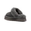 Arstore - UGG Disquette Platform Ciabatta Grigia in Montone Unisex - Grigio