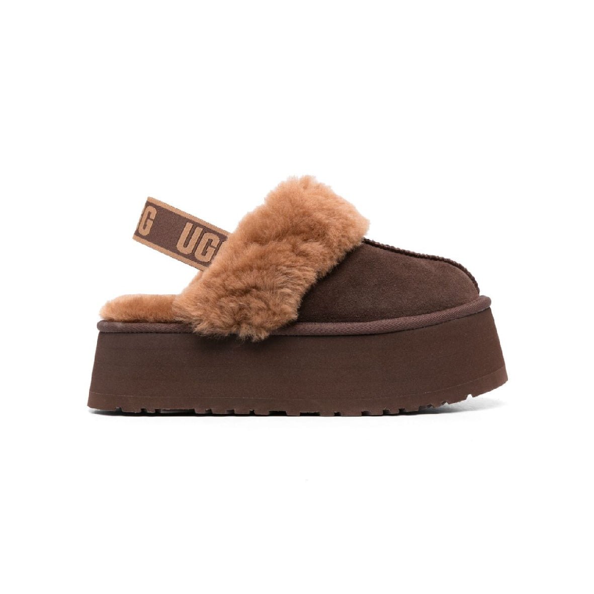 Arstore - UGG Ciabatta Funkette Platform Marrone Scamosciata - Brown
