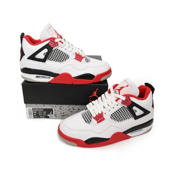 Arstore - Nike Air Jordan 4 Fire Red Unisex Sneakers - Rosso Fuoco