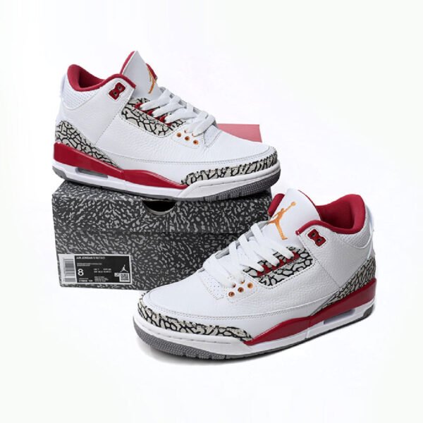 Arstore - Nike Air Jordan 3 Retro Cardinal Red Unisex Sneakers - Rosso Cardinale - Black