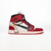 Arstore - Nike Air Jordan 1 x Off-White Chicago Unisex Sneakers - Bianco/Rosso