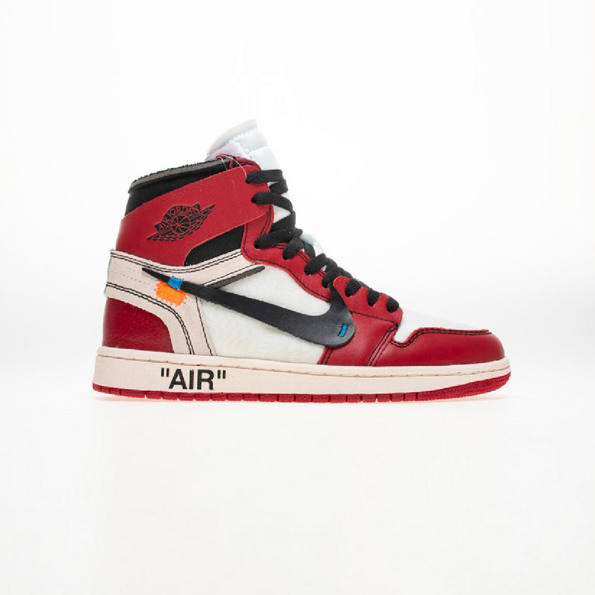 Arstore - Nike Air Jordan 1 x Off-White Chicago Unisex Sneakers - Bianco/Rosso