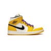 Arstore - Nike Air Jordan 1 Mid SE Lakers Unisex Sneakers - Giallo/Viola