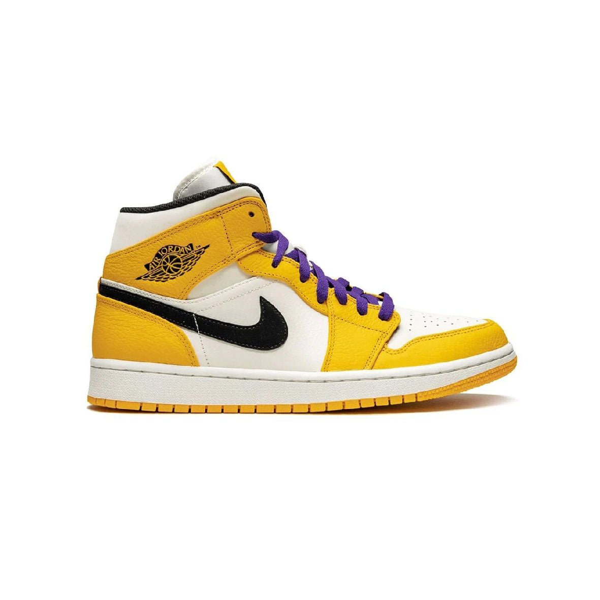 Arstore - Nike Air Jordan 1 Mid SE Lakers Unisex Sneakers - Giallo/Viola