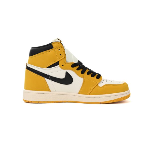 Arstore - Nike Air Jordan 1 High Yellow Ochre Sneakers Unisex - Nero - Black