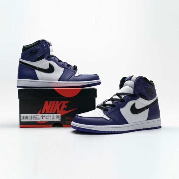 Arstore - Nike Air Jordan 1 High Retro Court Purple Sneakers Unisex - Bianco/Viola - White