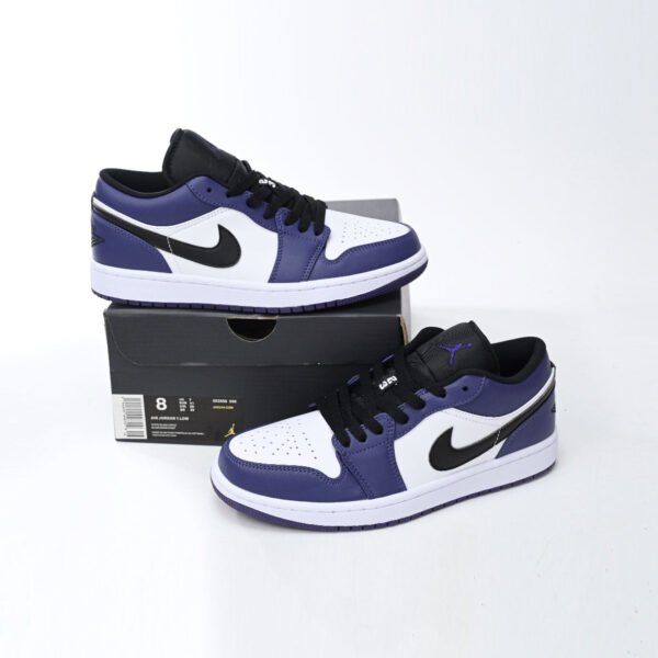Arstore - Nike Air Jordan 1 Low Court Purple Unisex Sneakers - Bianco - White