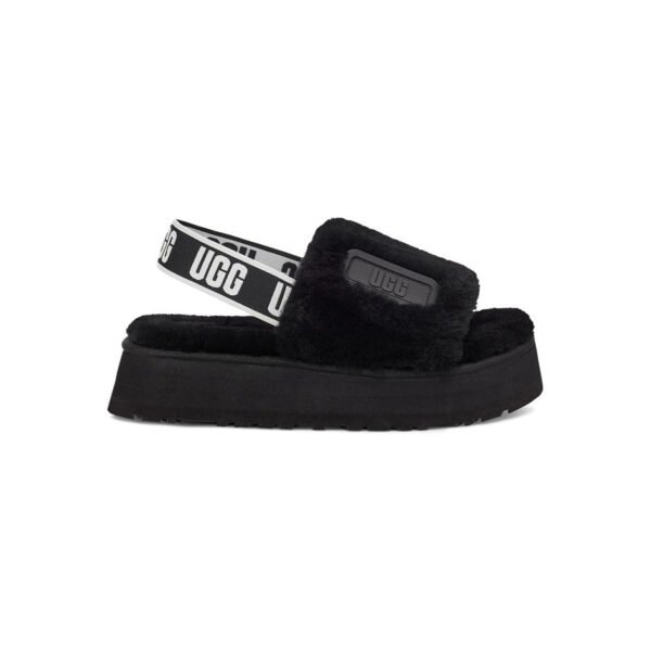 Arstore - UGG Ciabatte Disco Slide Nere in Pelliccia Sintetica Unisex - Black