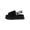 Arstore - UGG Ciabatte Disco Slide Nere in Pelliccia Sintetica Unisex - Black