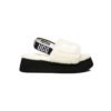 Arstore - UGG Ciabatta Disco Slide Pelliccia Bianca e Nera - Black
