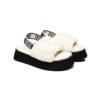 Arstore - UGG Ciabatta Disco Slide Pelliccia Bianca e Nera - Black